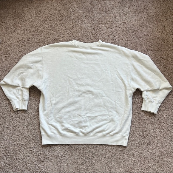 Happily Ever Present Be Where You Are White Graphic Sweatshirt Size Large - Picture 2 of 9